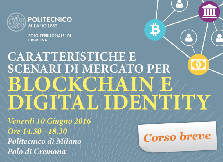 Un corso per Blockchain e Digital Identity anche per l'IoT