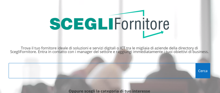 Nasce ScegliFornitore, banca dati per la digital transformation delle imprese italiane