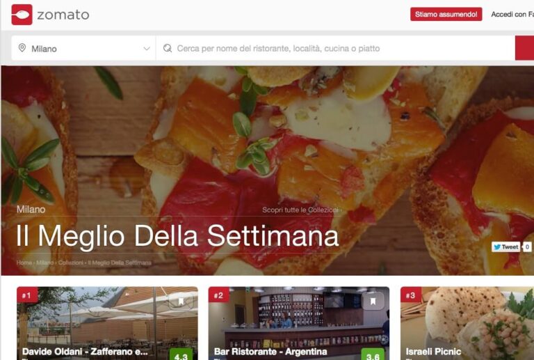 Altri 60 milioni per Zomato, l'App di ricerca ristoranti sbarcata in Italia con l'acquisizione di Cibando